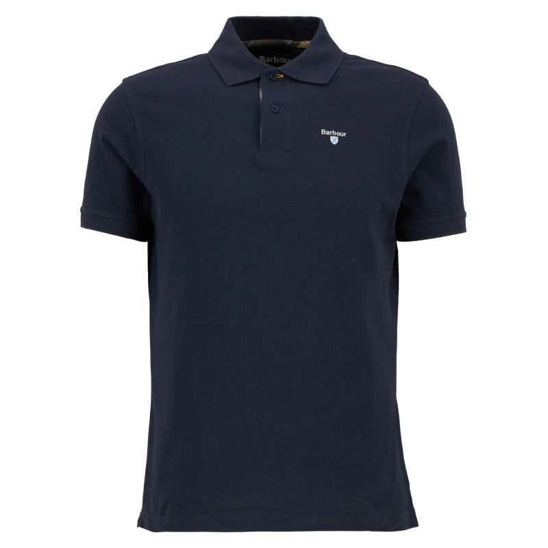 Image of Barbour Tartan Pique Polo Shirt - Blue Blue M