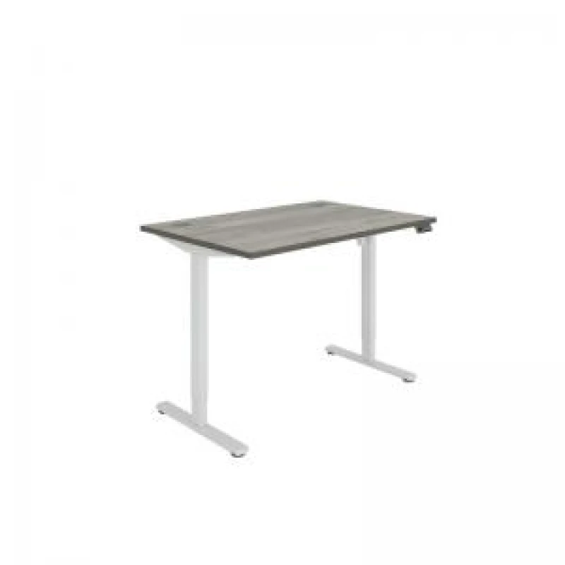 Image of Polaris Single Motor Sit/Stand Desk 1200x800 Grey Oak/White KF800082