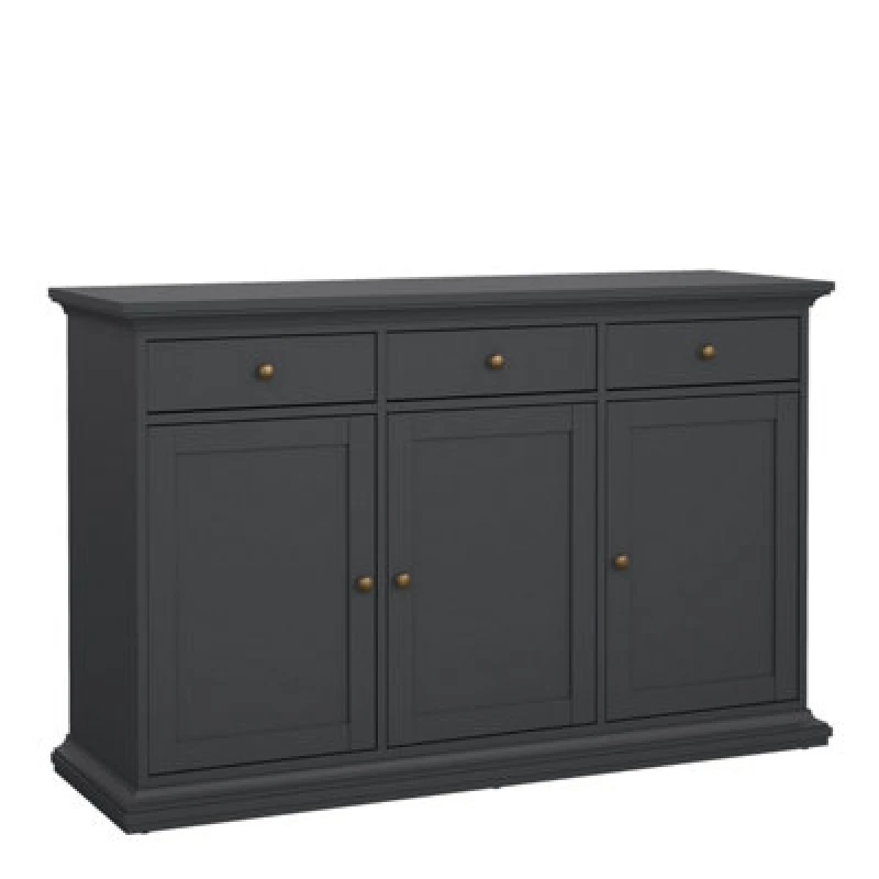 Image of Furniture To Go Paris Sideboard With 3 Doors And 3 Drawers In Matt Grey