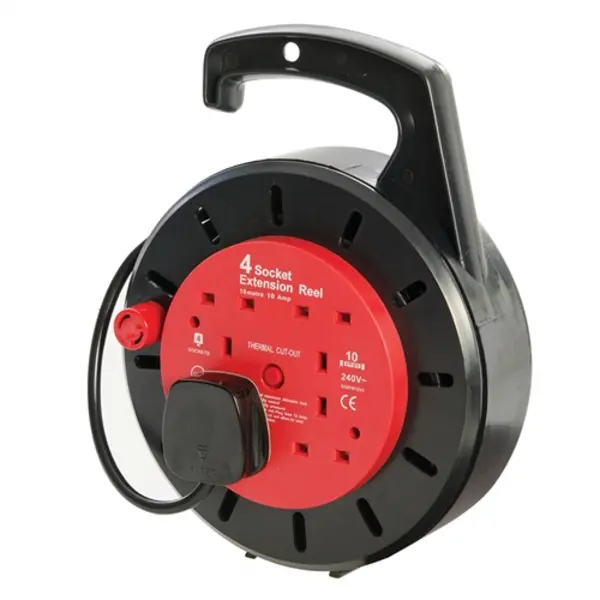 Image of Powermaster Cassette Cable Reel 10A 230V - 4-Gang 10m