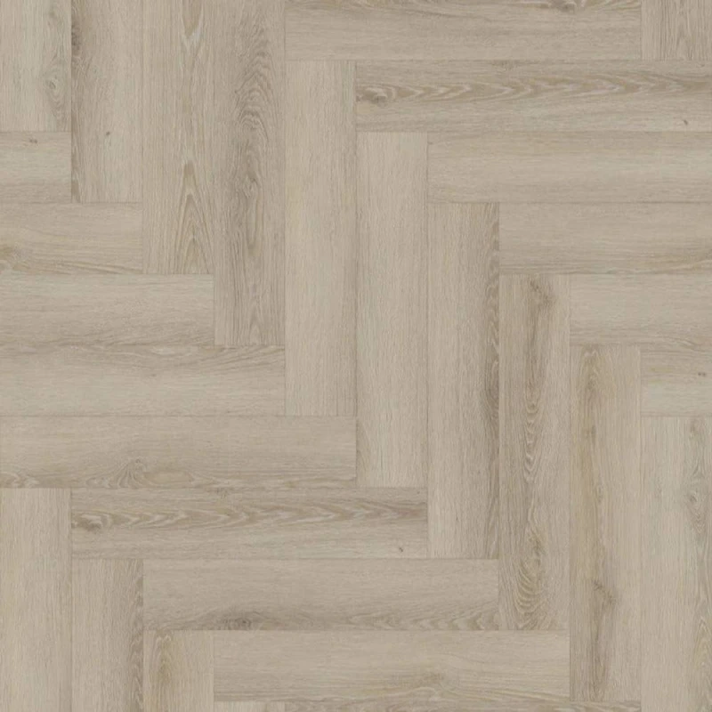 Image of ENER-J Butternut Beige SPC Herringbone Vinyl Flooring 6mm (Pack) Beige Unisex