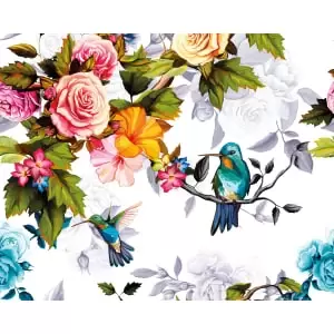 Image of Origin Murals Hummingbird Garden Multi Wall Mural - 3.5m x 2.8m