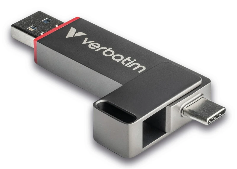 Image of Verbatim Verbatim Dual QuickStick USB stick Retail 512GB Silver 32042 USB C (USB 3.2 1st gen), USB A (USB 3.2 1st gen) 32042