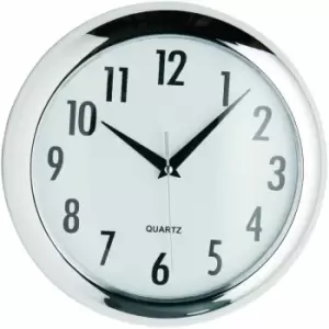 Image of Halo Chrome Effect Wall Clock - Premier Housewares
