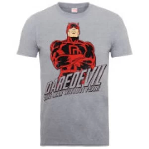 Image of Marvel Comics Daredevil The Man Without Fear Mens Grey T-Shirts - M - Grey