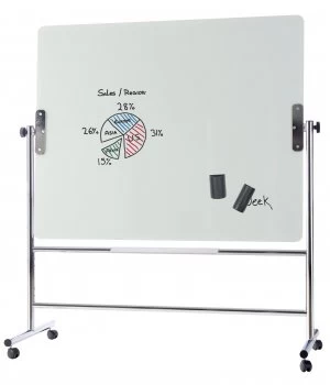 Image of Bi-Office Magnetic Glass Revolving Board 1500x1200mm GQR0450