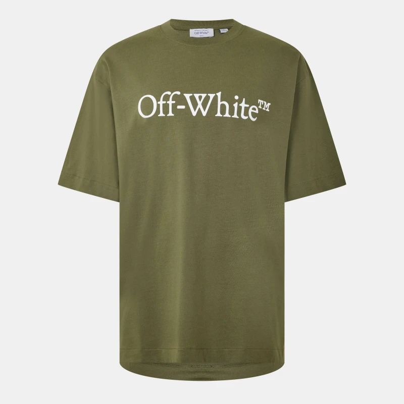 Image of Off White Mens Bkish Skate Skateboard-Inspired T-Shirt Moss/White male XS