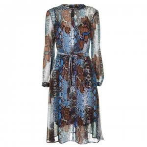 Image of SET Print Shirt Dress - BlueCamel 0557