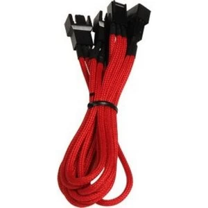 Image of BitFenix Alchemy 3pin x3 Fan adaptor extension 60cm - Red