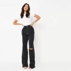 Image of Missguided Tall Baggy Bf Denim Jeans - Black