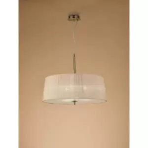 Image of Loewe Single pendant lamp 3 E14 bulbs, antique brass with bronze lampshade