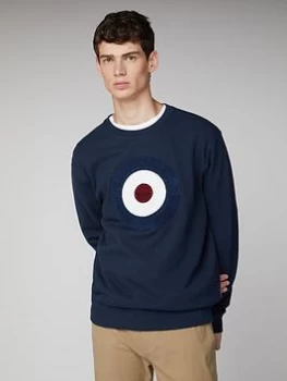 Image of Ben Sherman Boucle Target Sweatshirt - Dark Blue Size M Men