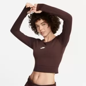 Image of Nike Nsw Ls Crop Top Dnc - Brown