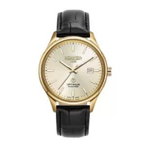 Image of Roamer 983983 48 35 05 Optimus Black Strap Automatic Wristwatch