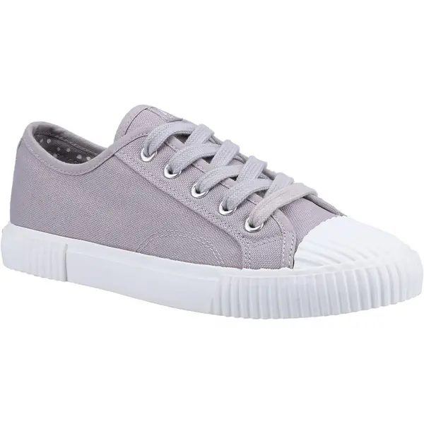 Image of Hush Puppies Womens Brooke Lace Up Canvas Shoes Trainers - UK 3 Grey female GDE2380GRY3
