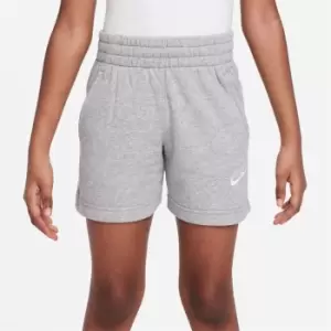 Image of Nike Sportswear Club Big Kids (Girls') French Terry Shorts - Grey