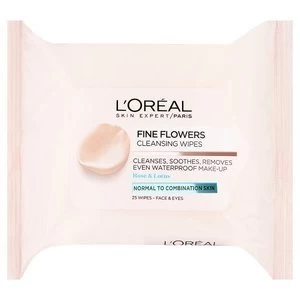 Image of LOreal Paris Fine Flowers Cleansing Wipes Normal/Combi
