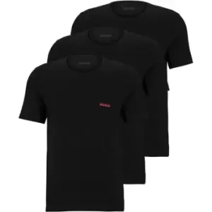 Image of Hugo 3 Pack T Shirts - Black