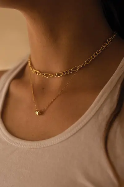 Image of Elk & Bloom Thin Chain 18K Gold Link Chain Necklace Gold