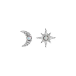 Image of Ladies Olivia Burton Classics North Star And Moon Stud Earrings