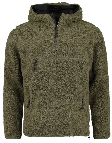 Image of Brandit Teddyfleece Worker Pullover, green, Size 5XL