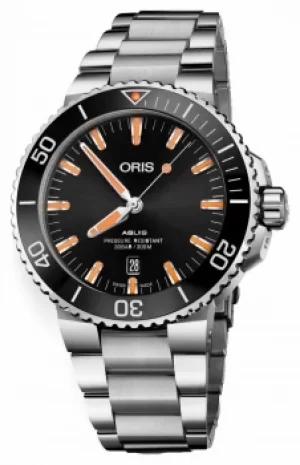 Image of ORIS Aquis Date Automatic Stainless Steel Black Dial 01 733 Watch