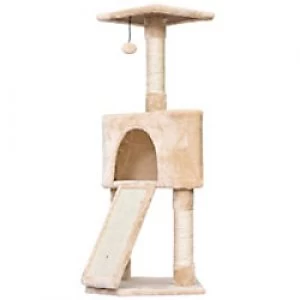 Image of PawHut Cat Tree Beige 400 mm x 400 mm x 980 mm