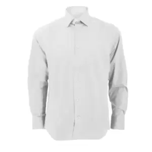 Image of Russell Collection Mens Long Sleeve Easy Care Fitted Shirt (14.5) (White)