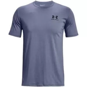 Image of Under Armour UA Sportstyle Left Chest Short Sleeve Shirt - Purple