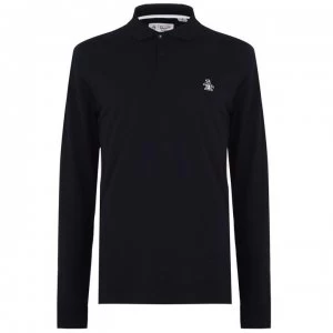Image of Original Penguin Original Long Sleeve Polo Shirt - Navy 413