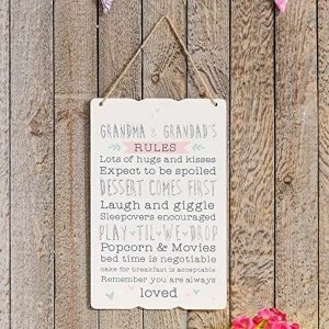 Image of Love Life Rectangular Plaque - Grandma & Grandad's