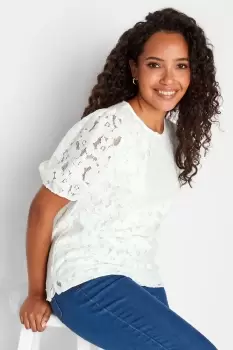 Image of Lace Puff Sleeve Blouse
