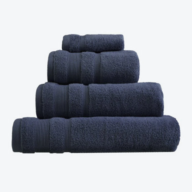 Image of Allure Bath Fashions Luxury Zero Twist Egyptian Cotton Towels Navy