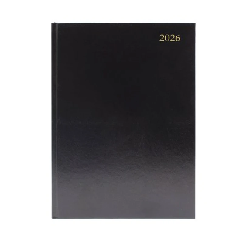 Image of 5 Star Desk Diary 2 Day Per Page A5 Black 2026 KFA52BK26