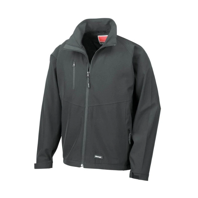 Image of Result Result Men 2 Layer Base Softshell Breathable Wind Resistant Jacket in Black Size: X-Small Black XS Male 5055747553529