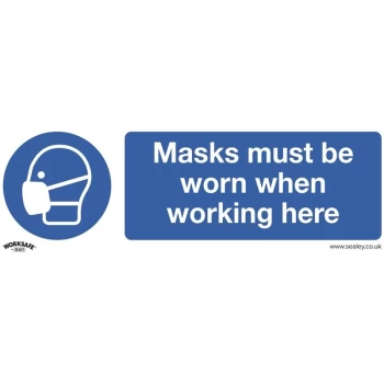 Image of Sealey SS57P1 Mandatory Safety Sign - Masks Must Be Worn - Rigid Plastic