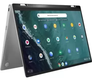 Image of Asus Flip C434 14" 2 in 1 Chromebook - Intel Core m3, 128GB eMMC, Silver/Grey