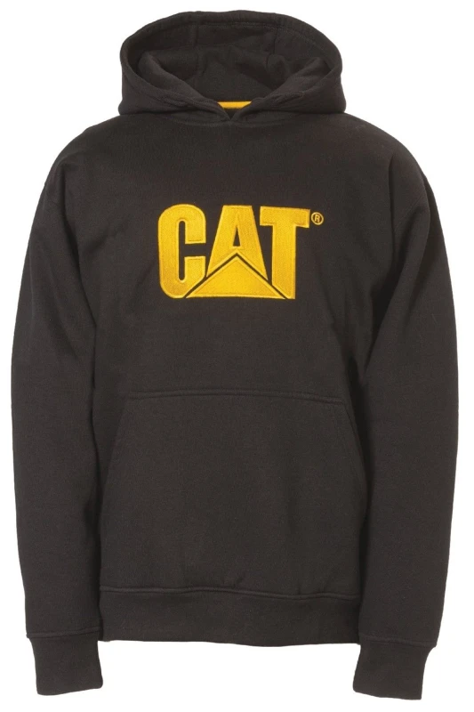 Image of Caterpillar Mens Trademark Hooded Sweatshirt in Black Size: Medium Black Male M