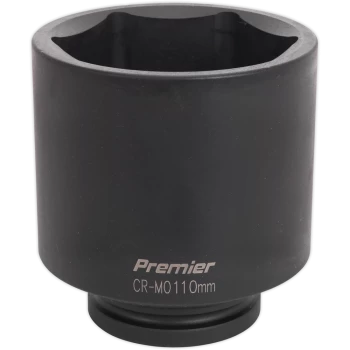 Image of Sealey 1" Drive Deep Hexagon Impact Socket Metric 1" 110mm
