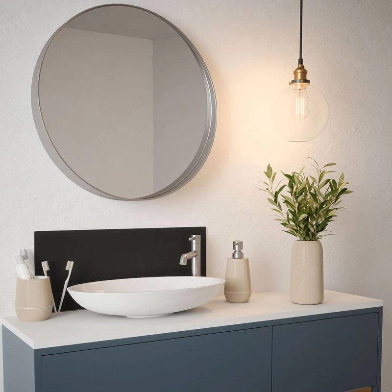 Image of Matt Black Glass Bathroom Splashback 250 X 500 X 4Mm, Black SB52348