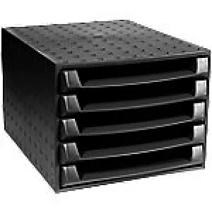 Image of Exacompta Filing Drawers Multiform Forever Plastic Black 28.4 x 38.7 x 21.8 cm