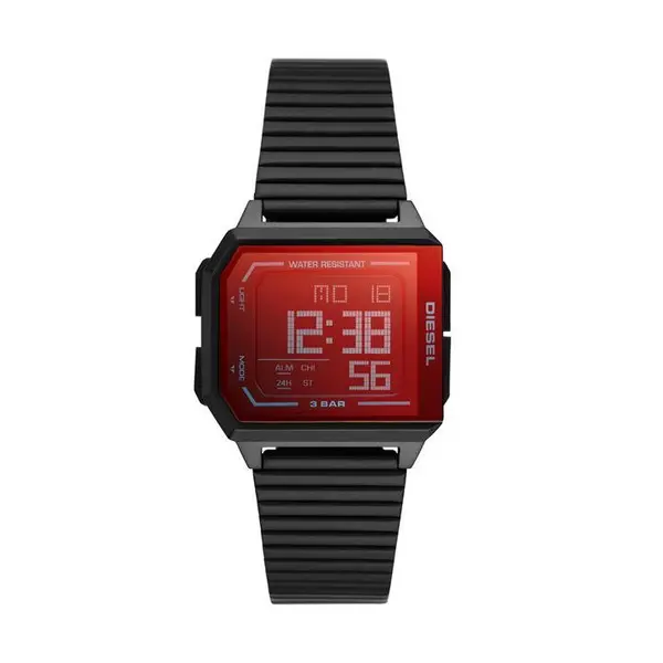 Image of Diesel Chopped Digital Watch Analogue Quartz Watches One Size Black 99984303000