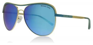 Image of Michael Kors Vivianna I Sunglasses Gold Turquoise 110625 58mm