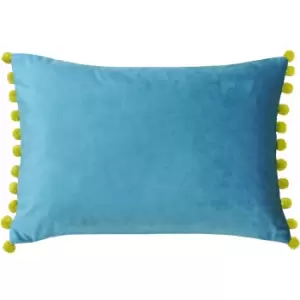 Image of Paoletti Fiesta Rectangle Cushion Cover (35 x 50cm) (Teal/Bamboo)