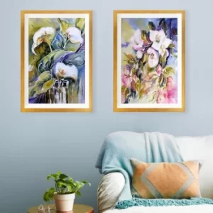 Image of SET_128 Multicolor Decorative Framed Painting (2 Pieces)