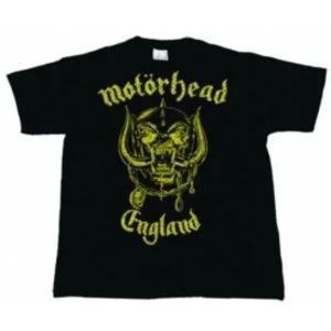 Image of Motorhead England Classic Gold Mens T Shirt: Medium