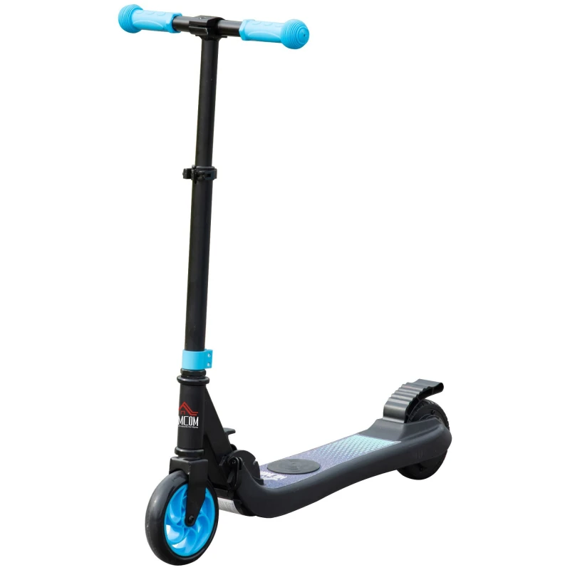 Image of Homcom Folding Electric Scooter With Rear Wheel Brake, Sky Blue AA1-092V70LB