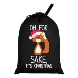 Image of Grindstore Oh For Fox Sake ItA's Christmas Santa Sack (One Size) (Black/White/Brown)