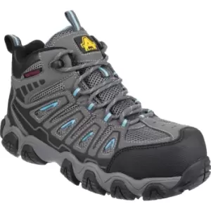 Image of Amblers Safety As802 Waterproof Non-Metal Ladies Safety Hiker Grey Size 4