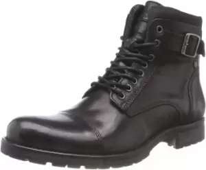 Image of Jack & Jones Lace-up Boots grey JFWALBANY LEATHER ANTHRACITE... 9.5